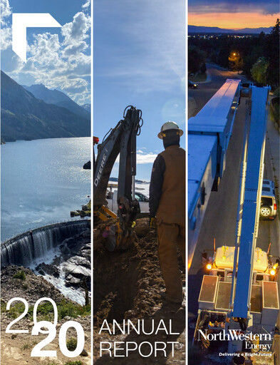 Thumbnail NorthWestern Energy
 Annual Report 2020
