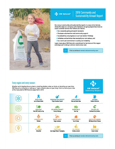 Thumbnail NW Natural Holdings Sustainability Report 2018