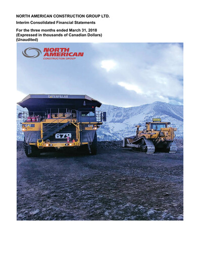 Thumbnail North American Construction Group Quarterly Report 2018-q1