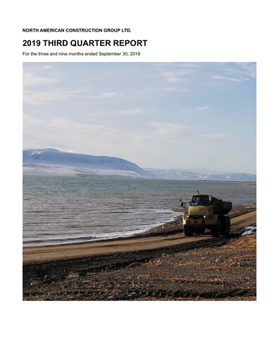 Thumbnail North American Construction Group Quarterly Report 2019-q3