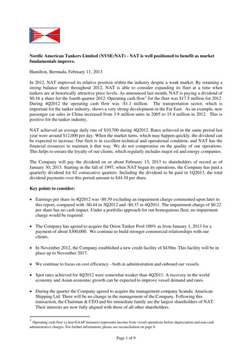 Thumbnail Nordic American Tankers Quarterly Report 2012-q4