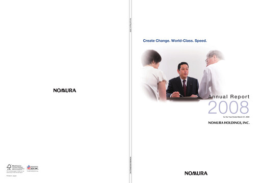 Thumbnail Nomura Holdings Annual Report 2008