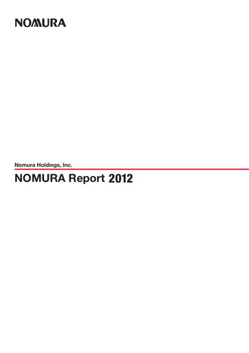 Thumbnail Nomura Holdings Annual Report 2012