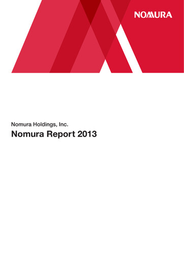 Thumbnail Nomura Holdings Annual Report 2013