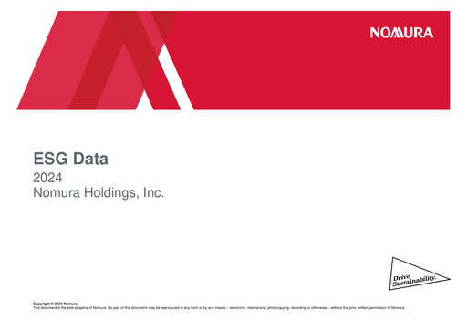 Thumbnail Nomura Holdings ESG Report 2024