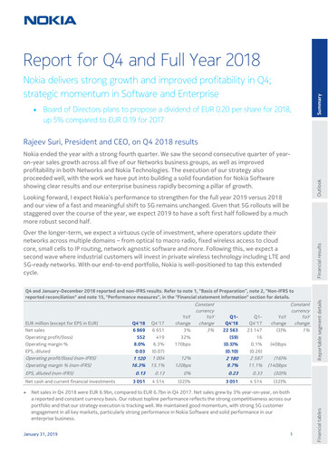 Thumbnail Nokia Quarterly Report 2018-q4