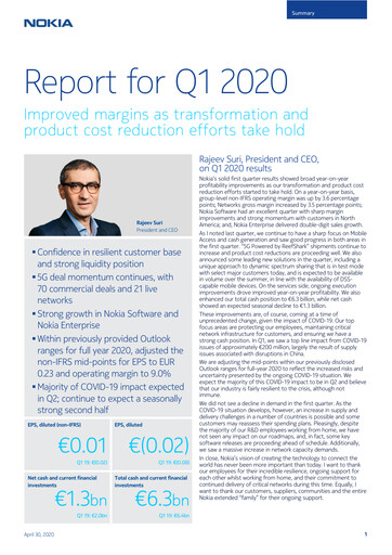 Thumbnail Nokia Quarterly Report 2020-q1