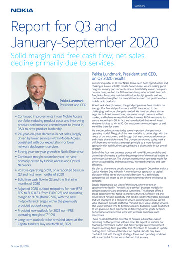 Thumbnail Nokia Quarterly Report 2020-q3