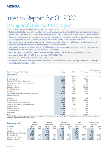 Thumbnail Nokia Quarterly Report 2022-q1