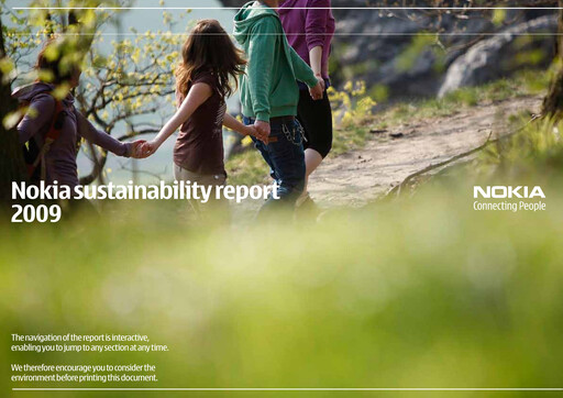 Thumbnail Nokia Sustainability Report 2009