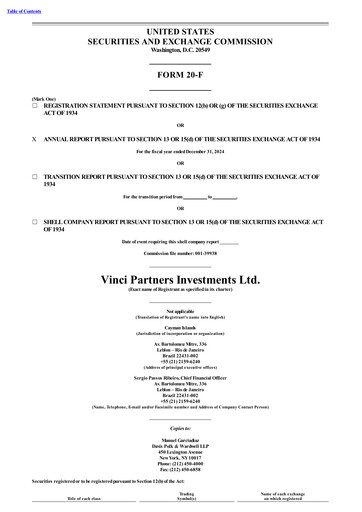 Thumbnail Vinci Partners Annual Report 2024