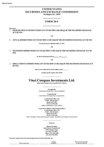 Thumbnail Vinci Compass Investments Annual Report 2025