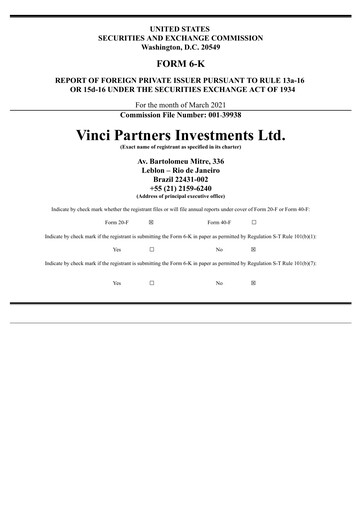 Thumbnail Vinci Partners Financial Statement 2020
