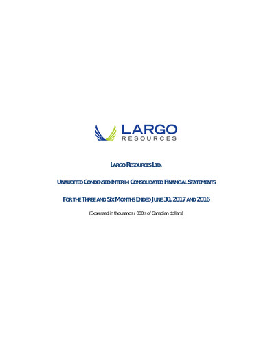 Thumbnail Largo Quarterly Report 2017-q2