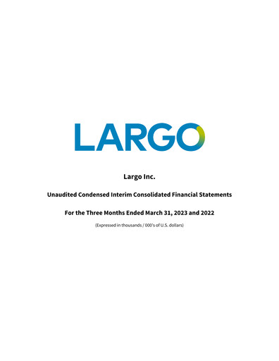 Thumbnail Largo Quarterly Report 2023-q1