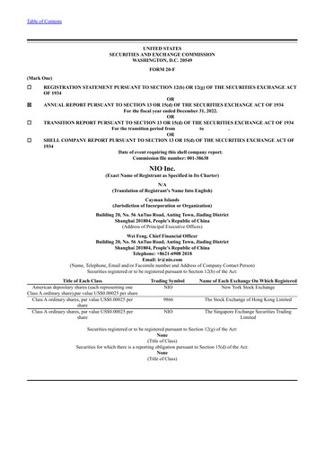 Thumbnail NIO Annual Report 2022