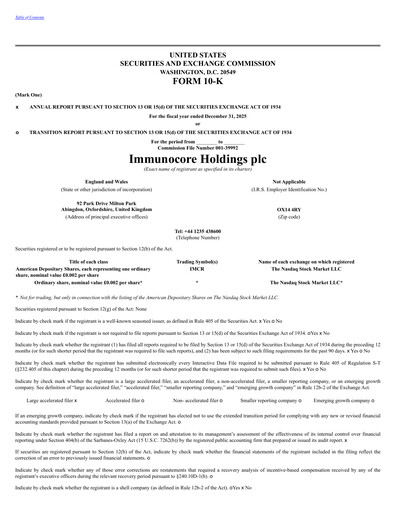 Thumbnail Immunocore Annual Report 2025