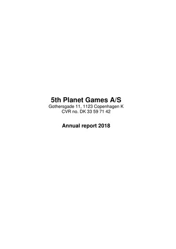 Thumbnail 5th Planet Games Annual Report 2018