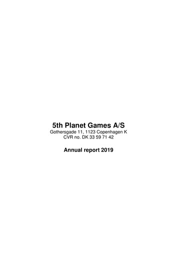 Thumbnail 5th Planet Games Annual Report 2019