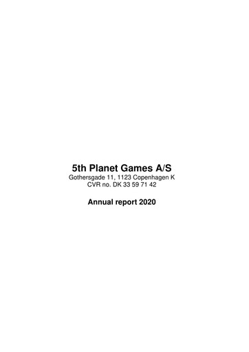 Thumbnail 5th Planet Games Annual Report 2020