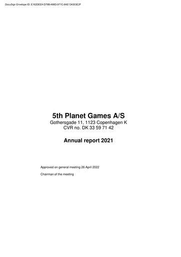 Thumbnail 5th Planet Games Annual Report 2021