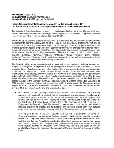Miniature Nelnet Rapport trimestriel 2011-q2