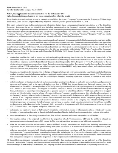 Miniature Nelnet Rapport trimestriel 2016-q1