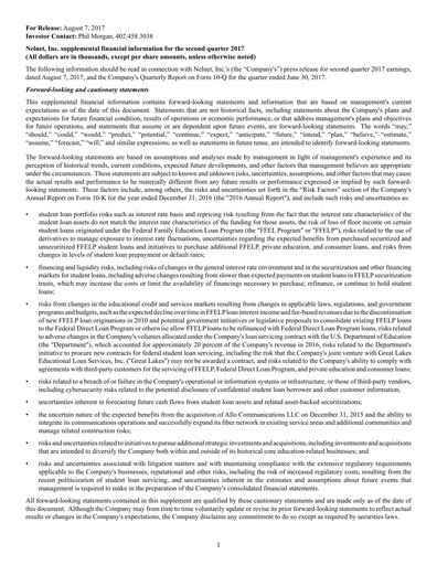 Miniature Nelnet Rapport trimestriel 2017-q2
