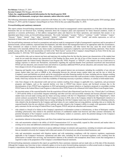 Miniature Nelnet Rapport trimestriel 2018-q4