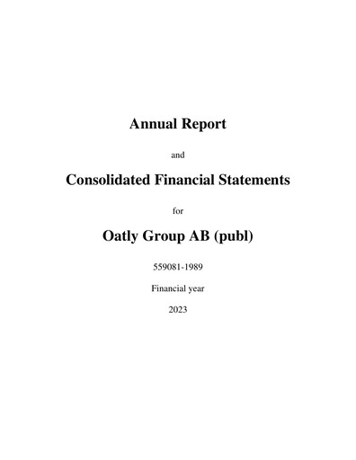 Thumbnail Oatly Annual Report 2023