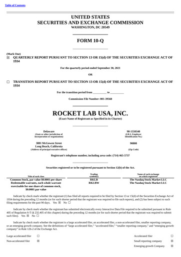 Thumbnail Rocket Lab Quarterly Report 2021-q3