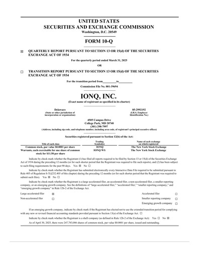 Thumbnail IonQ Quarterly Report 2025-q1