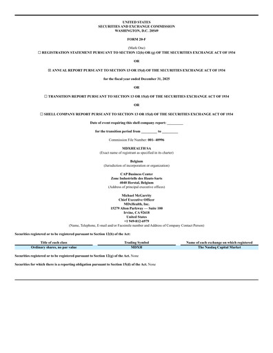 Thumbnail MDxHealth Annual Report 2025