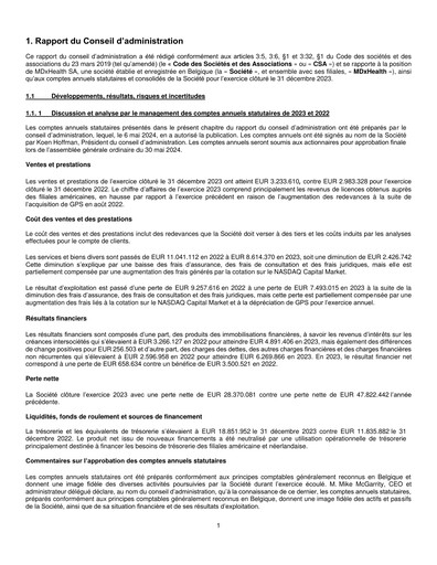 Thumbnail MDxHealth Annual Report 2023