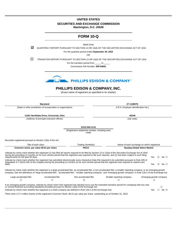 Thumbnail Phillips Edison & Company Quarterly Report 2022-q3