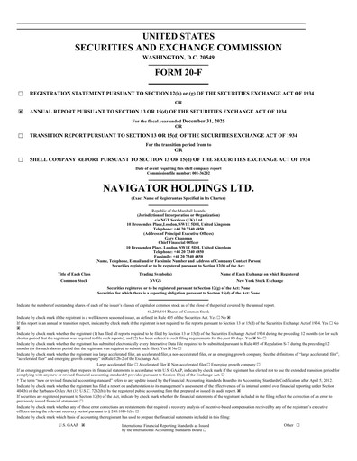 Thumbnail Navigator Holdings Annual Report 2025