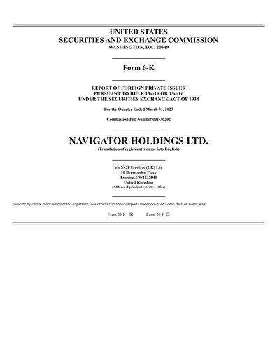Thumbnail Navigator Holdings Quarterly Report 2023-q1