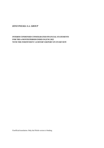 Miniature Dino Polska Bilan financier 2022-h1