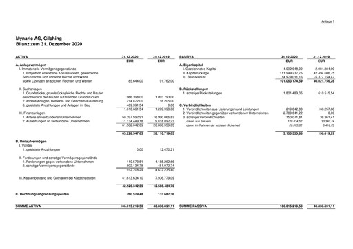 Thumbnail Mynaric Financial Statement 2020