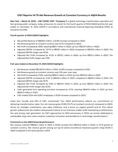 Thumbnail CI&T Quarterly Report 2024-q4