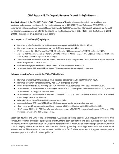 Thumbnail CI&T Quarterly Report 2025-q4