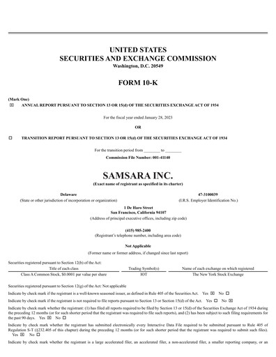 Miniature Samsara Rapport annuel 2023