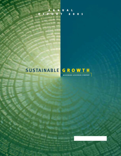 Thumbnail Woodward Annual Report 2001