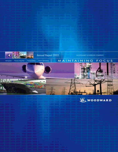 Thumbnail Woodward Annual Report 2003