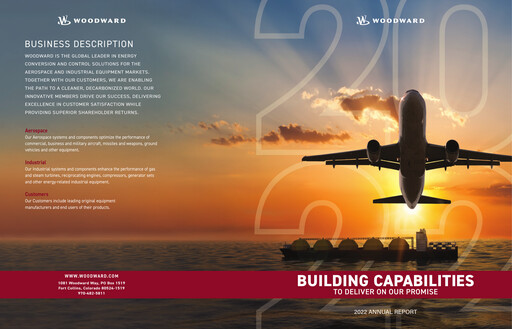 Thumbnail Woodward Annual Report 2022