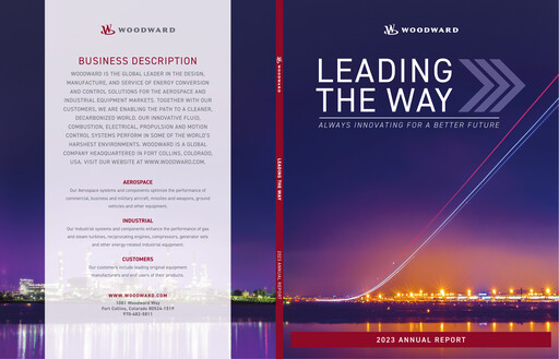 Thumbnail Woodward Annual Report 2023