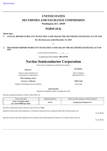 Thumbnail Navitas Semiconductor Annual Report 2023