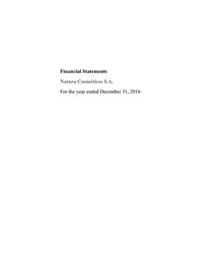 Thumbnail Natura&Co Financial Statement 2016