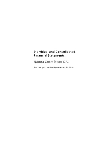 Thumbnail Natura&Co Financial Statement 2018