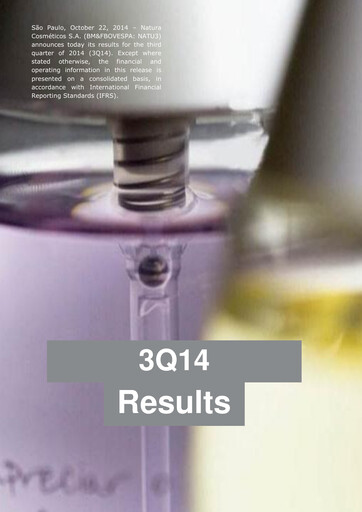 Thumbnail Natura&Co Quarterly Report 2014-q3